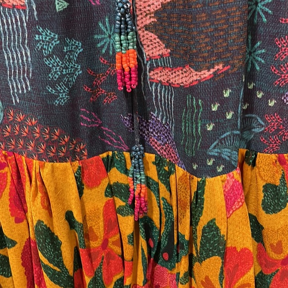 NWT Farm Rio Teal River Creatures Mixed Maxi - Picture 8 of 11